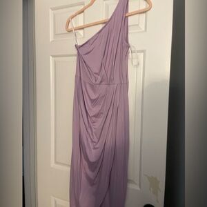 Purple one shoulder dress NWT